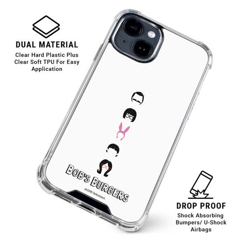 Bobs Burgers Silhouette iPhone 15 Clear Case